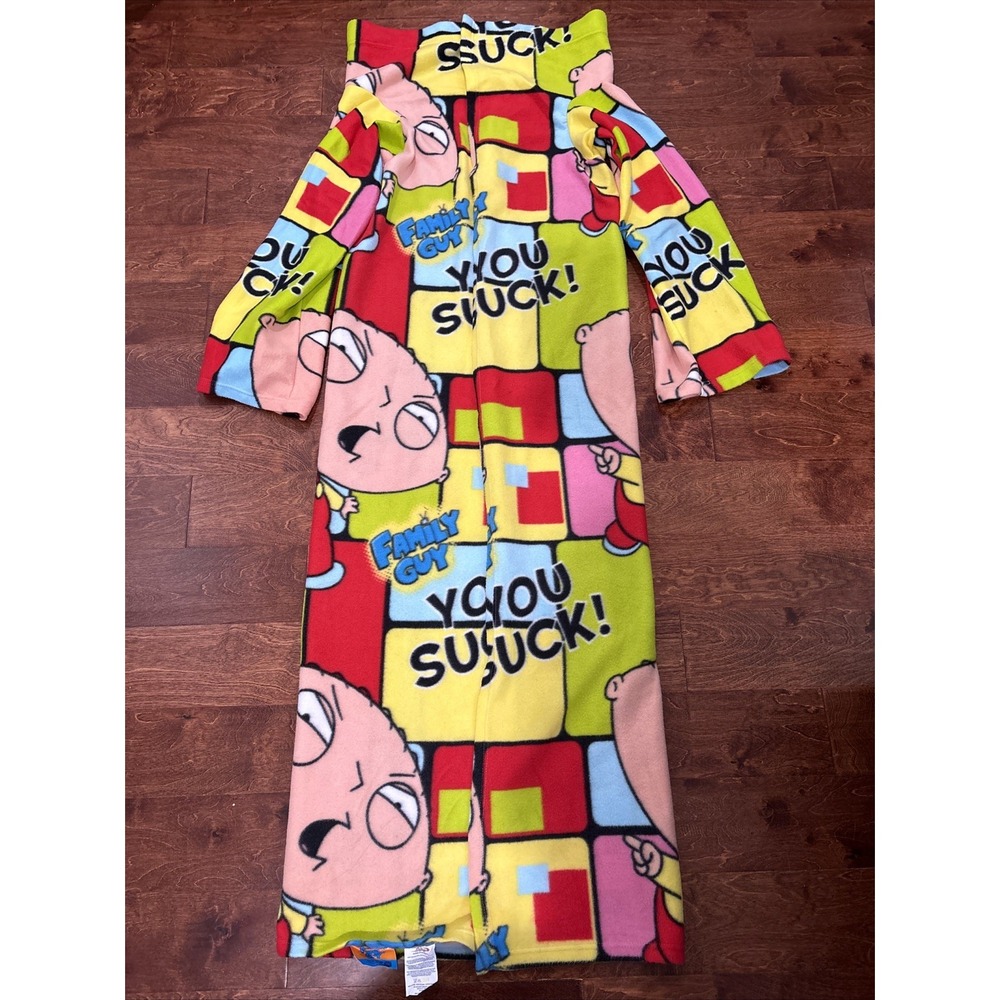Fox Family Guy Stewie You Suck Fleece Throw Blanket With Sleeves 2009 66" OSFA